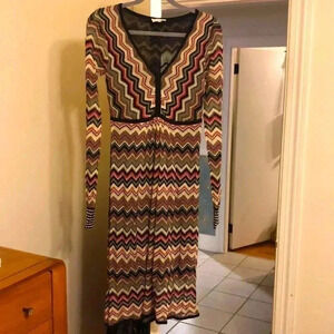 Ghost brand chevron knit dress.